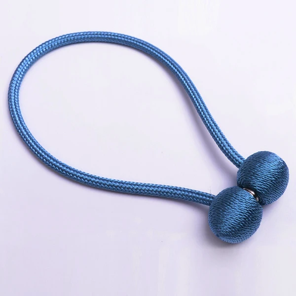 Peacock Blue Европейский Стиль Магнитная тканая текстура занавеска Tieback Удобная драпировка с завязками на спине декоративная затемненная Обложка для декора окон - Цвет: Peacock Blue
