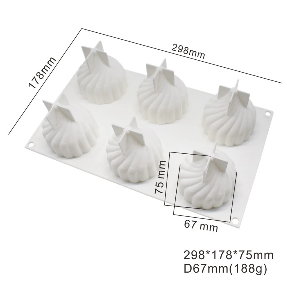Новая силиконовая форма для шоколада 6 инструменты выпечки лука антипригарная