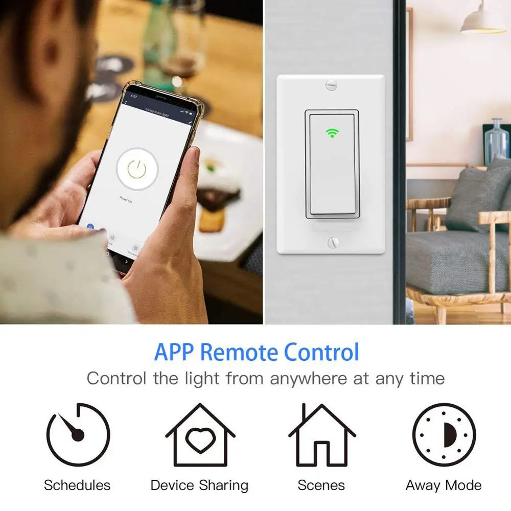 SUPLO Smart WIFI Light Switch Mobile APP Remote Control No Hub Remote Control Timer Works with Amazon Alexa Google Home IFTTT от AliExpress WW