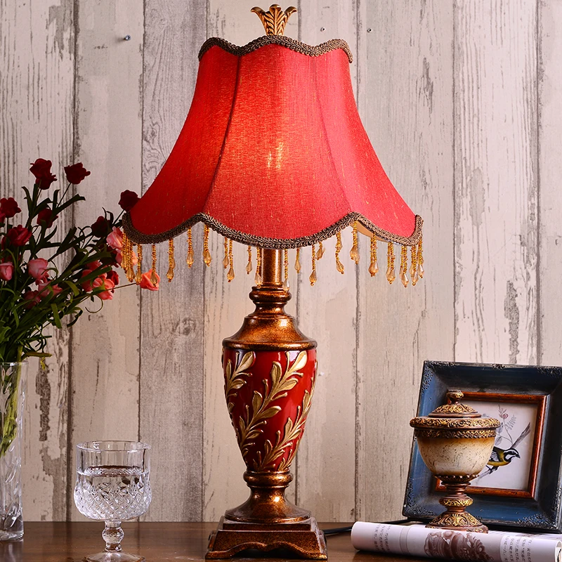High-grade Warm Lamp Wedding Table Decorations Antique Design Bedroom Bedside Creative Pastoral Dressing | Лампы и освещение