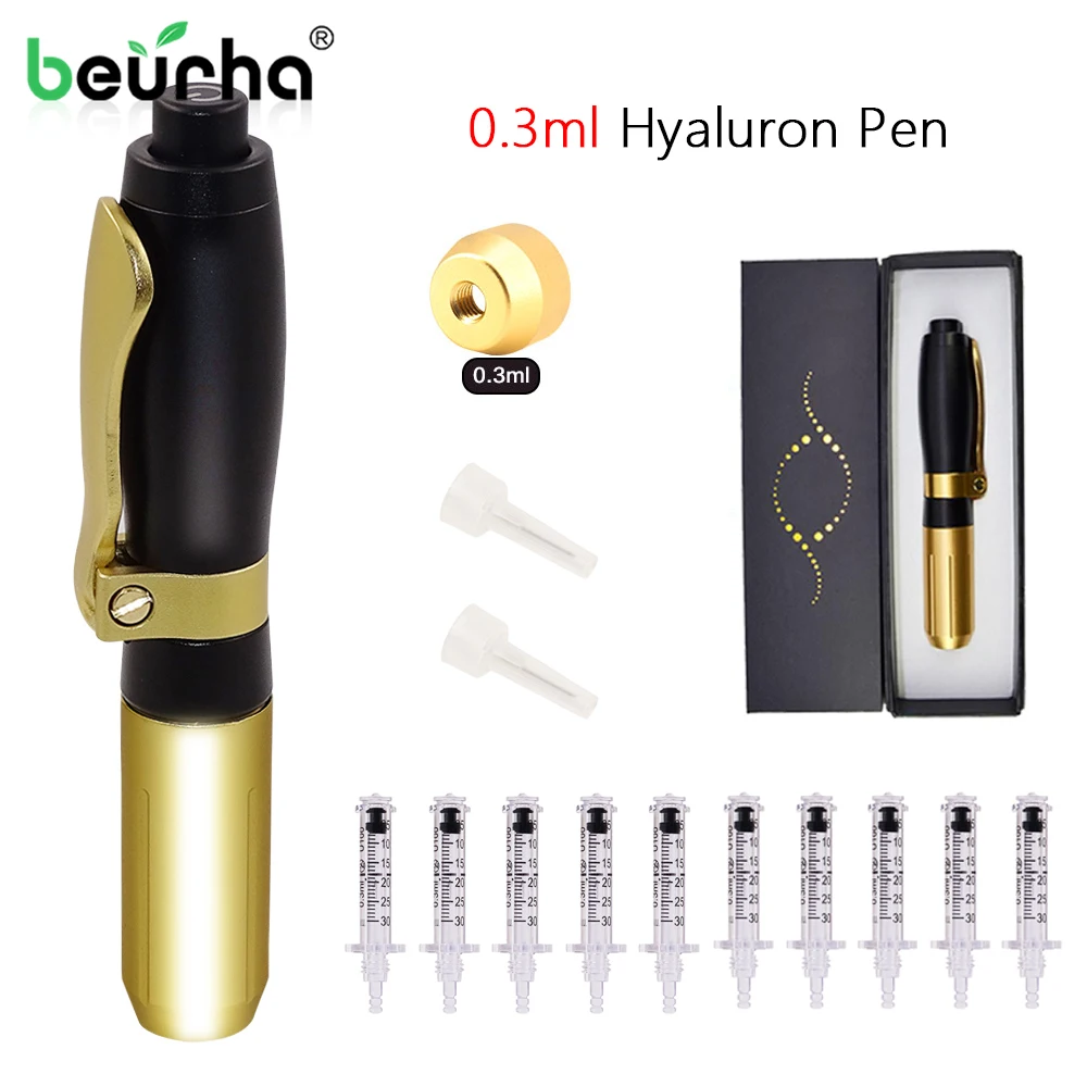 

High Pressure Hyaluronic Pen Hyaluron Injection Pen for Anti Wrinkle Lip Lifting Hyaluron Gun Atomizer Skin Care Tool 0.3ml head