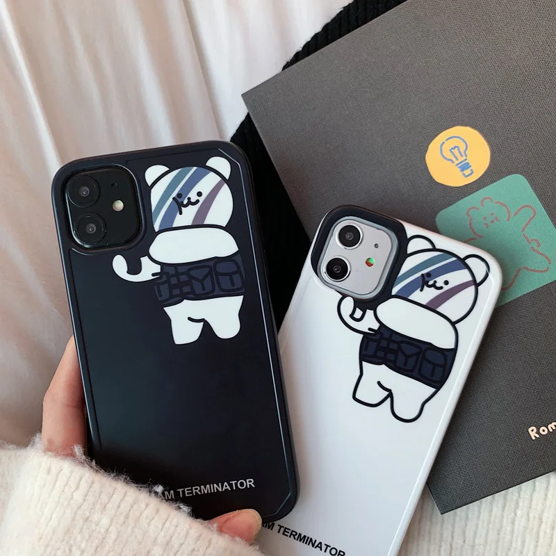 Мягкий чехол для телефона Lucky Silicone Bear iPhone X/11 plus | Мобильные телефоны и аксессуары