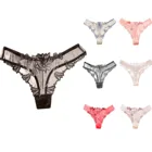 Трусики женские кружевные с низкой талией, прозрачные, с низкой посадкой, женские сексуальные интимные