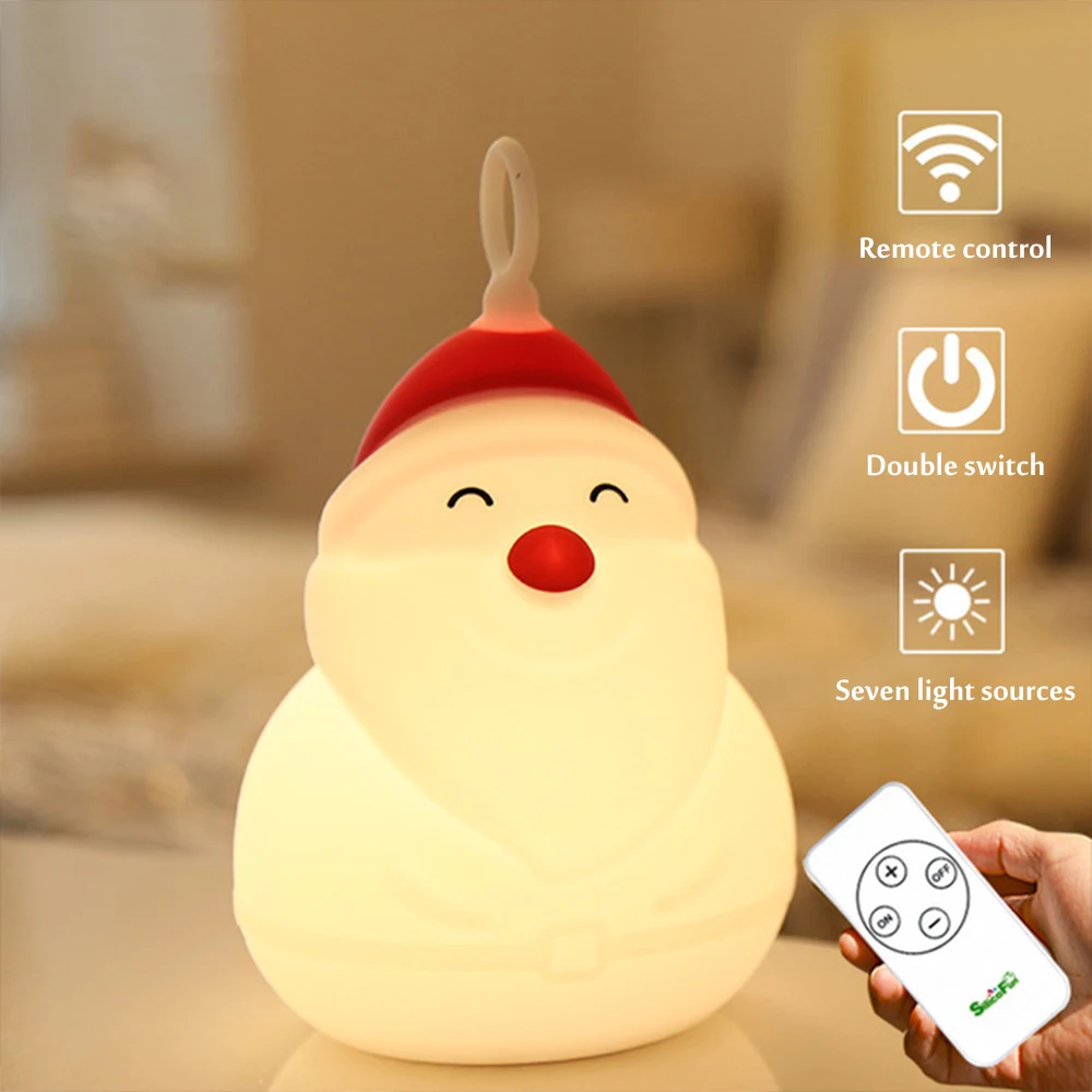 

Рождественский ночной Светильник Санта-Клаус, игрушка для сна, светящаяся Ночная лампа, красочный светильник, светильник, рождественские и...