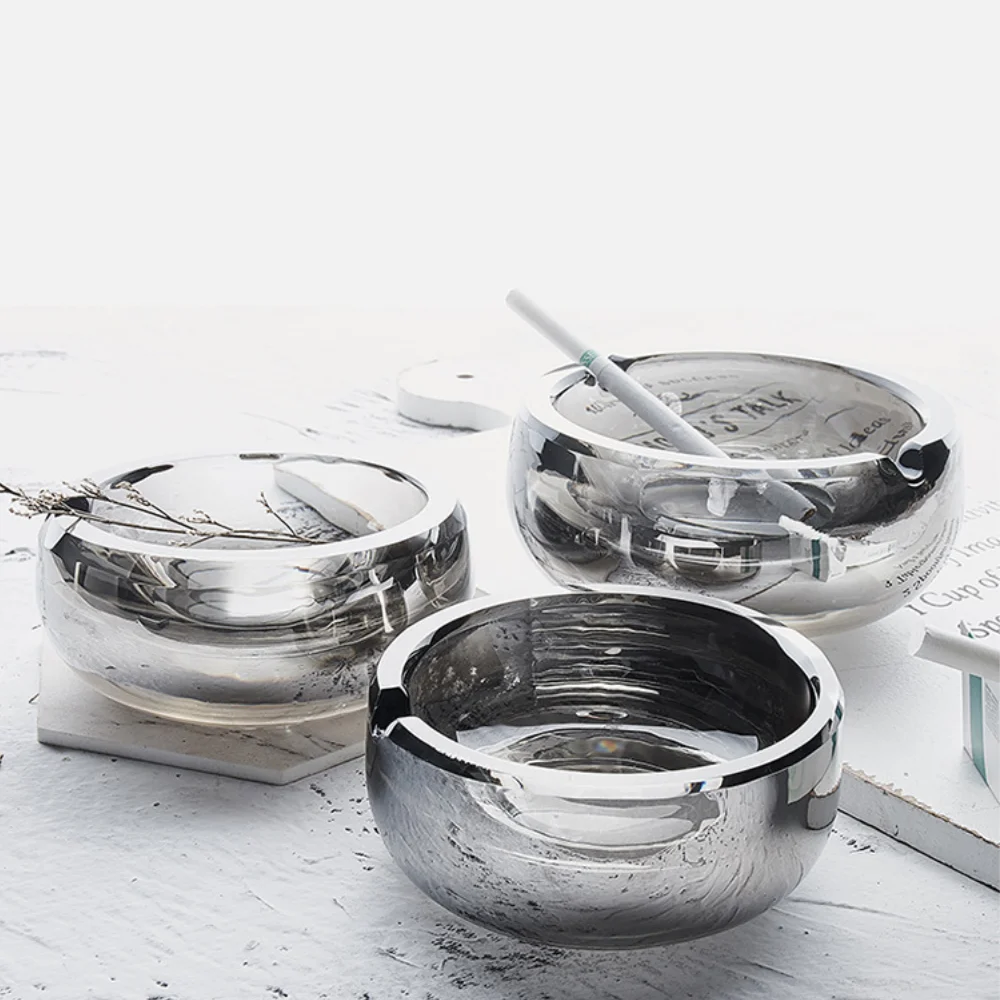 

creative glass ashtray household Large ashtray European table ashtray furnishing Resistance to fall off Products Sell like hot c