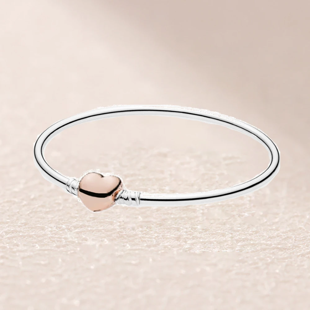 

586268 Rose gold heart-shaped classic basic bracelet