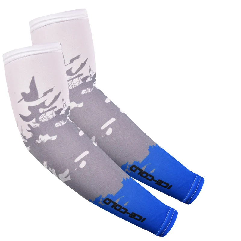 

2Pcs Plus Size Running Fishing Arm Warmers Summer UV Protection Sunscreen Ice Fabric Arm Cover Cuff Basketball Sport Safety Gear