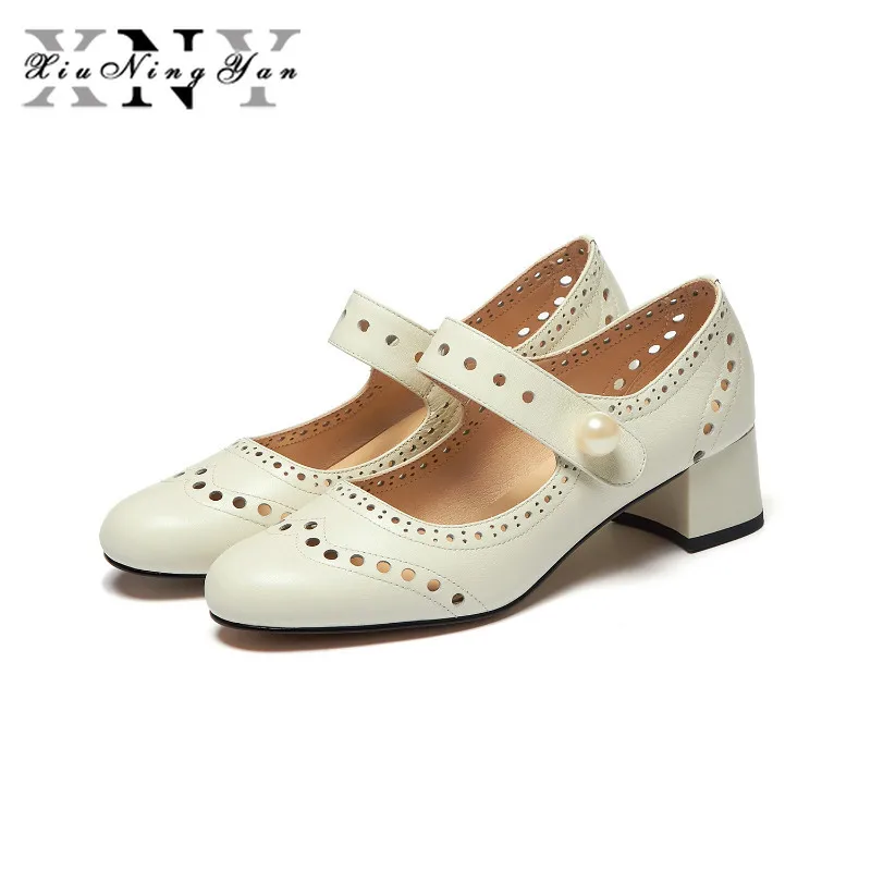 

Женские туфли-лодочки из натуральной кожи; Модельные туфли Mary jane; Обувь в стиле ретро с круглым носком; Женские туфли-лодочки из коровьей кож...