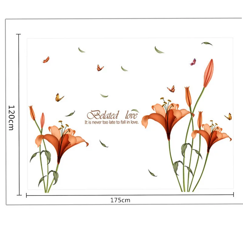 Modern Flower Wall Stickers Removable Decal Home Room Decor DIY Art Decoration Non-toxic Eco-friendly | Дом и сад