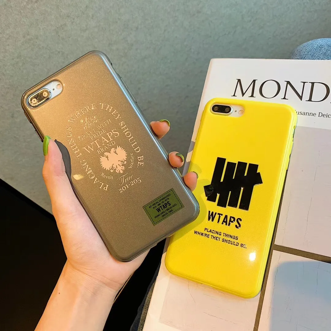 Роскошный мягкий Блестящий резиновый чехол Wtaps для iPhone 7 8 6 6s Plus 11 PRO XS X MAX XR Eagle logo