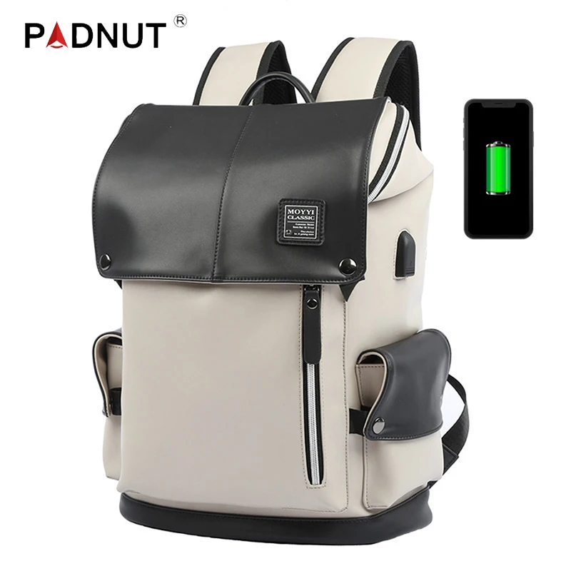 Кожаный рюкзак из искусственной кожи Модный женский мужской водонепроницаемый с