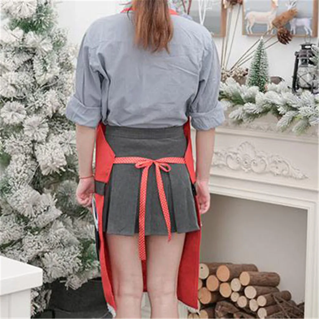Saingace kitchen aprons Merry Christmas caroon Santa Printing Aprons Snowman Decorations Kitchen Cook drop ship | Дом и сад