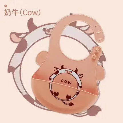 Силиконовые детские нагрудники с мультяшной короной водонепроницаемые для