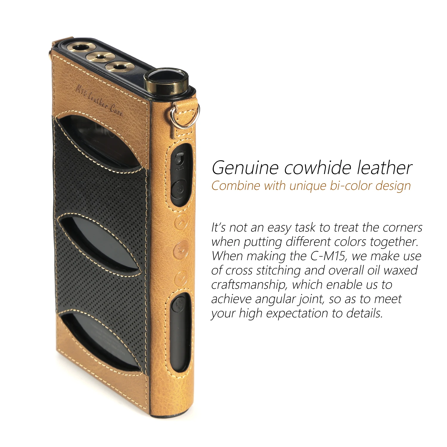 Кожаный защитный чехол DD ddHiFi C-M15 для музыкального плеера FiiO M15 с бесплатной ручкой