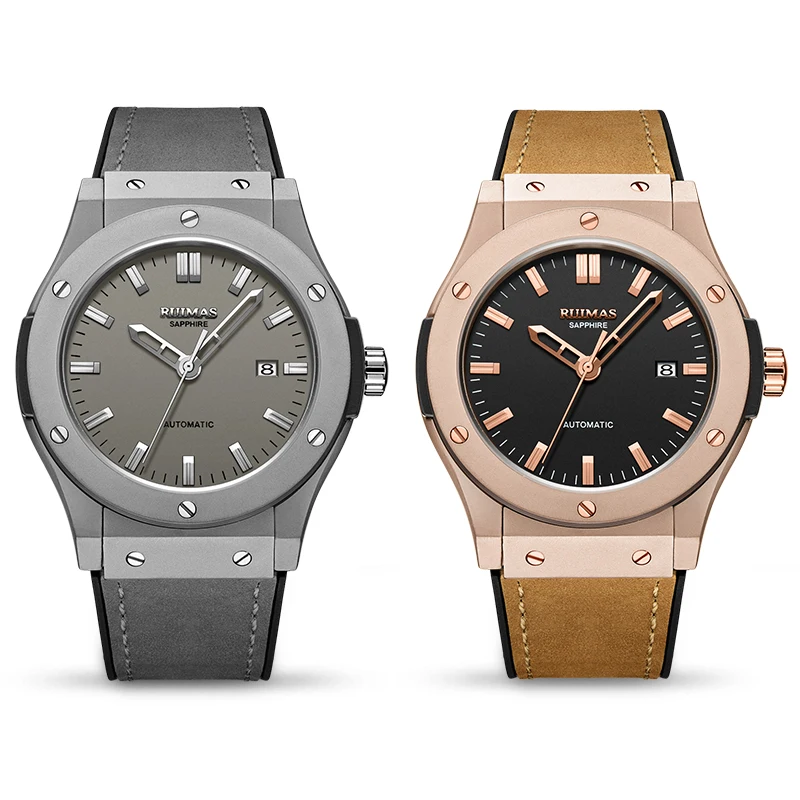 Мужские часы бренда Ruimas Роскошные автоматические механические роскошные