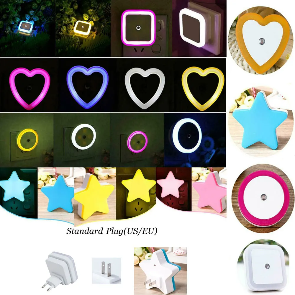 Мини-вилка европейского и американского Ночной светильник лампа Беспроводной