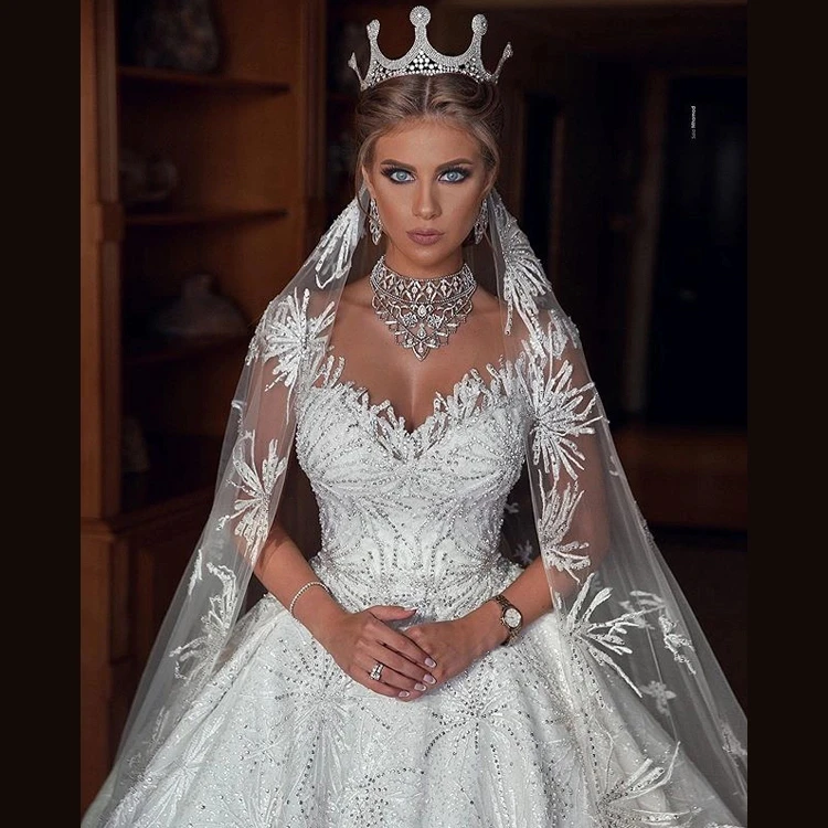 Vestidos De Novia горячее длинное свадебное платье с бисером Свадебные платья горный