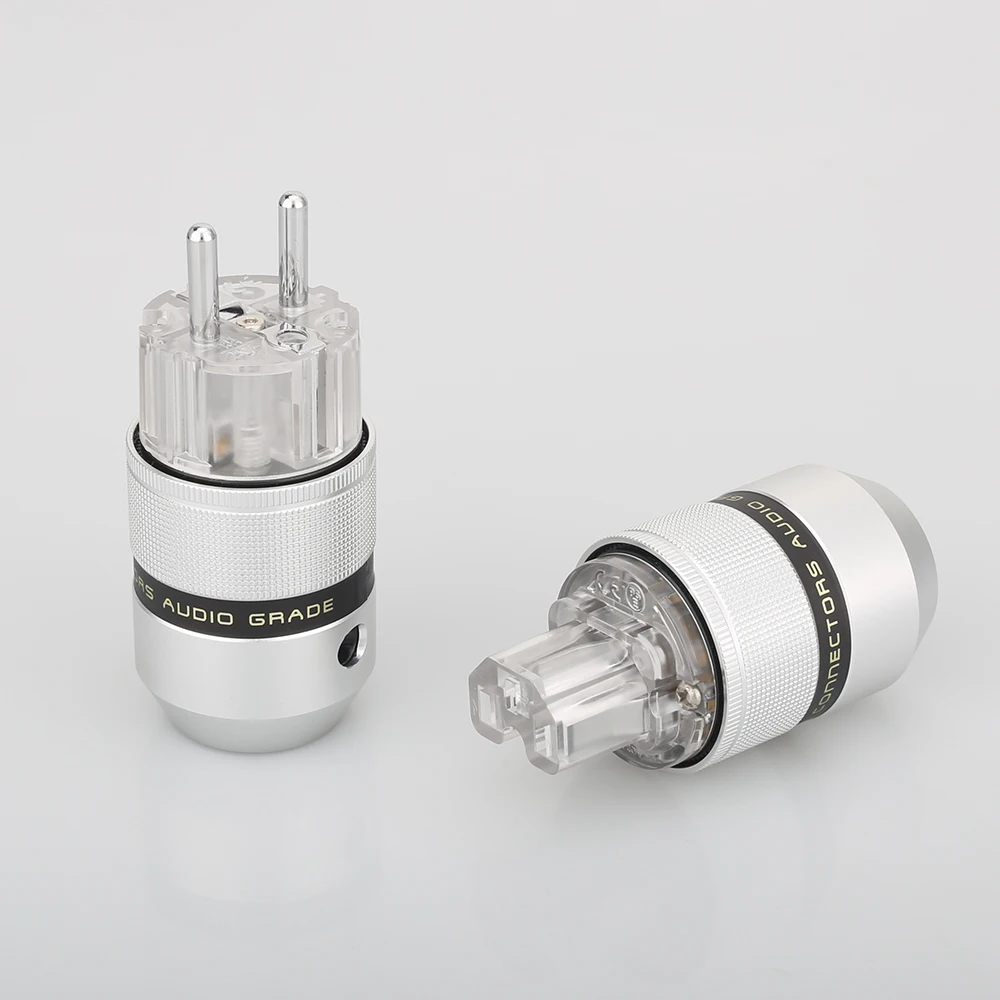 Audiocrast алюминиевый родиевый штекер питания Schuko + IEC|iec female plug|female plugpower plug |