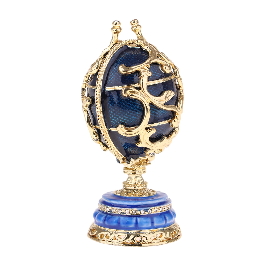 

Egg Shape Metal Trinket Boxes Home Collection Wedding Decoration Ornament