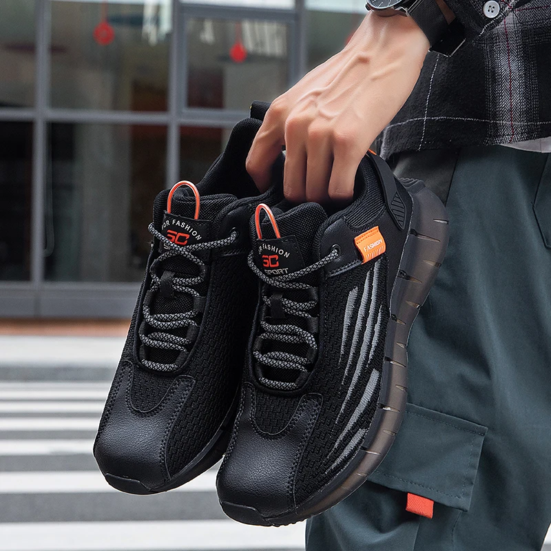 Кроссовки мужские беговые из дышащей сетчатой ткани высокого качества - купить