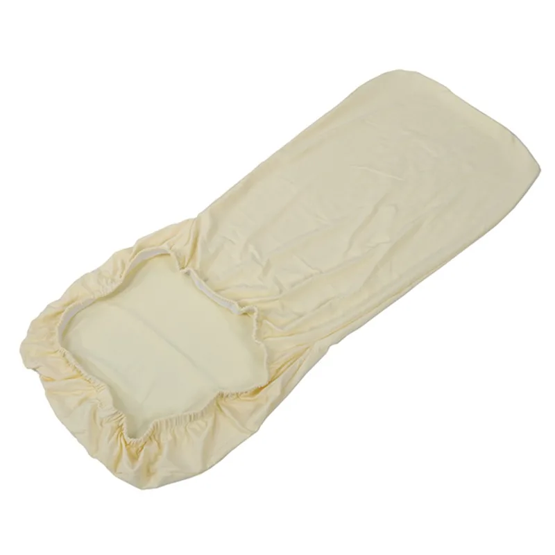 Высокоэластичный и универсальный чехол для обеденного стула кремового цвета 1