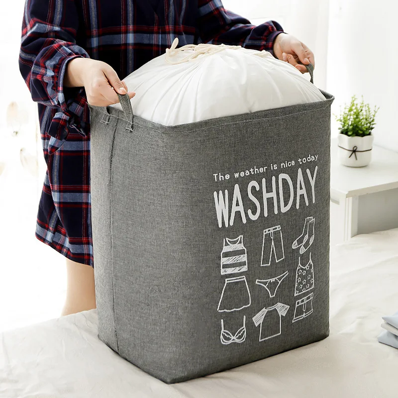 

Home Large Laundry Basket Foldable Laundry Hamper Large Capacity Dirty Clothes Storage Basket Toys Storage Bucket Home Organizer