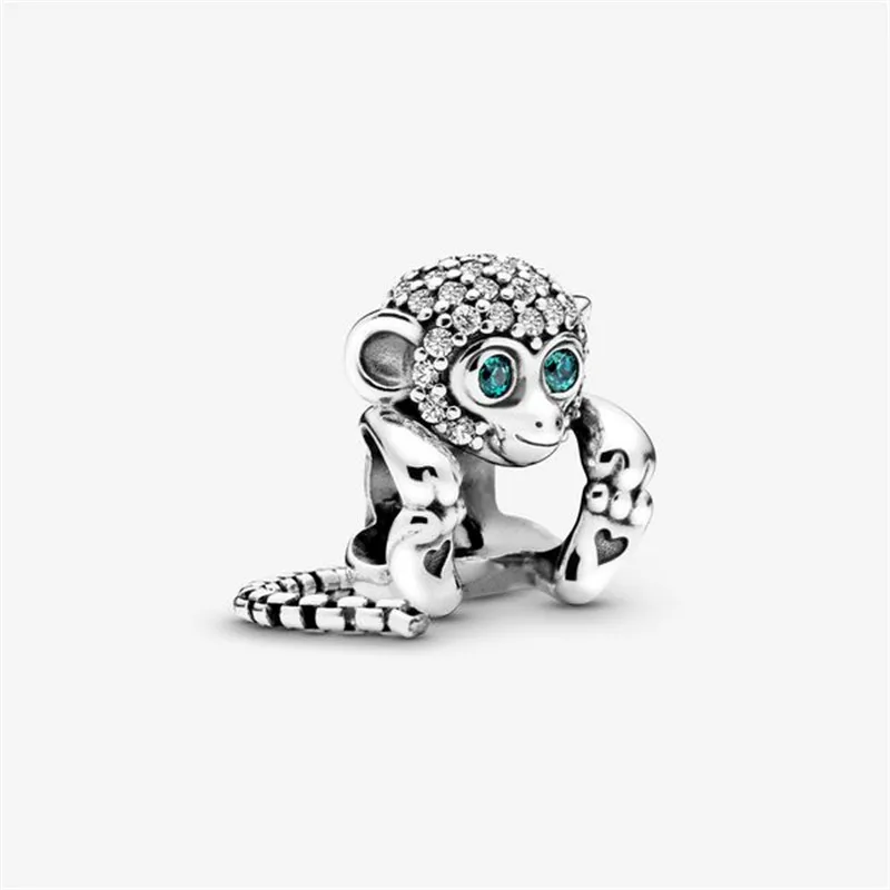 

925 Sterling Silver Little Monkey Charm Fit Original 3mm Bracelet&Bangle Making Fashion DIY Jewelry For Women