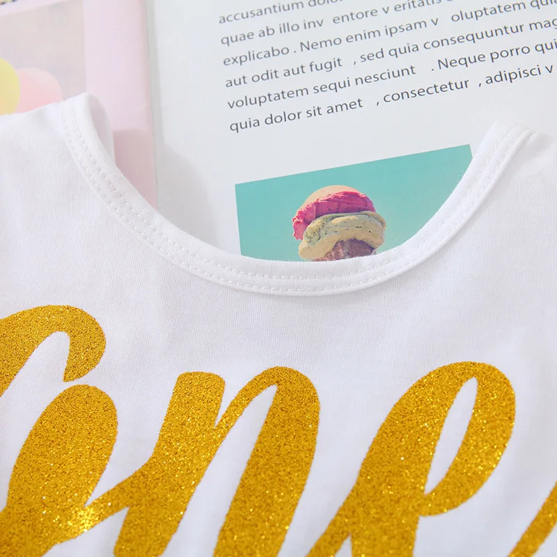 Модное платье принцессы для маленьких девочек детская одежда с принтом вечерние платья на день рождения