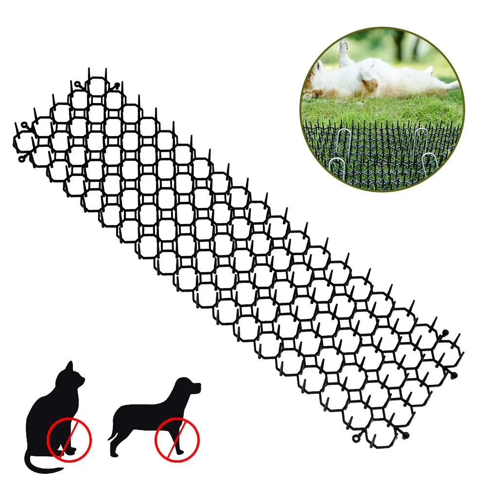 

Outdoor Garden Supplies 10Pcs Mat Spike Portable Garden Prickle Strip Anti-Cats and Dogs