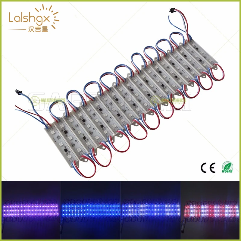 

20pcs/lot T7515 DC12V 3leds 5050 RGB WS2811IC Individually Addressable Full color Waterproof IP68 LED Module Light