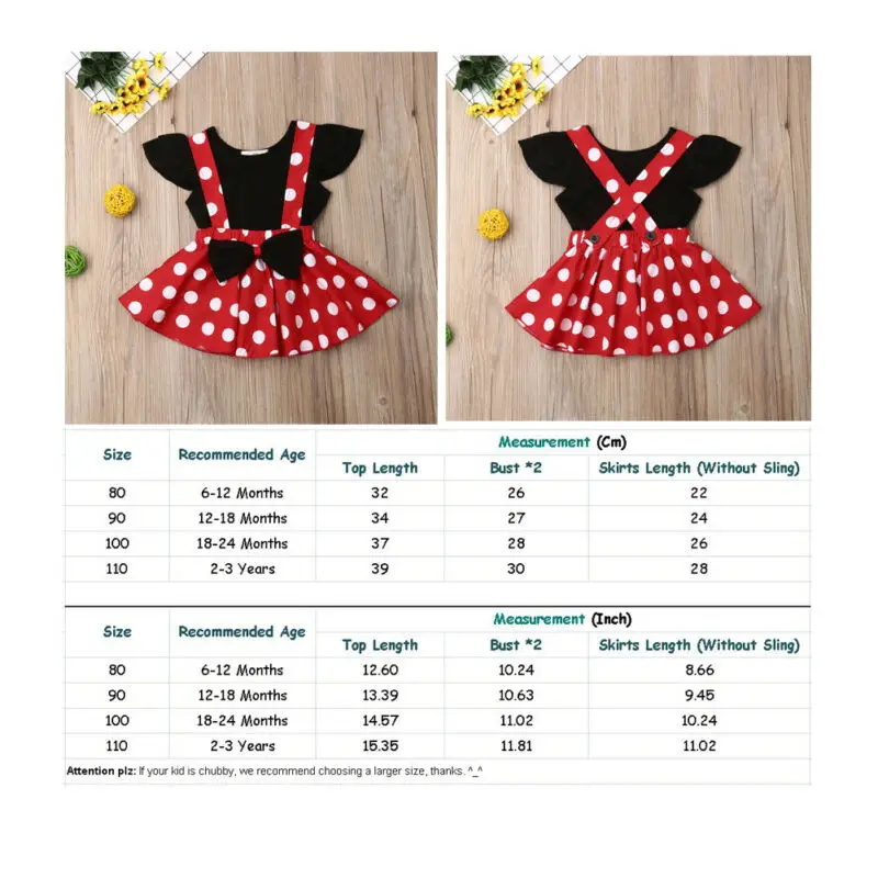Conjunto de ropa para ni&ntilde;as peque&ntilde;as, camiseta sin mangas con volantes y lazo, falda con tirantes rojos, ropa de verano, 2 uds.-5