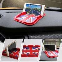 british flag car non slip mat black high quality pvc practical auto non slip pad key sunglasses phone mat