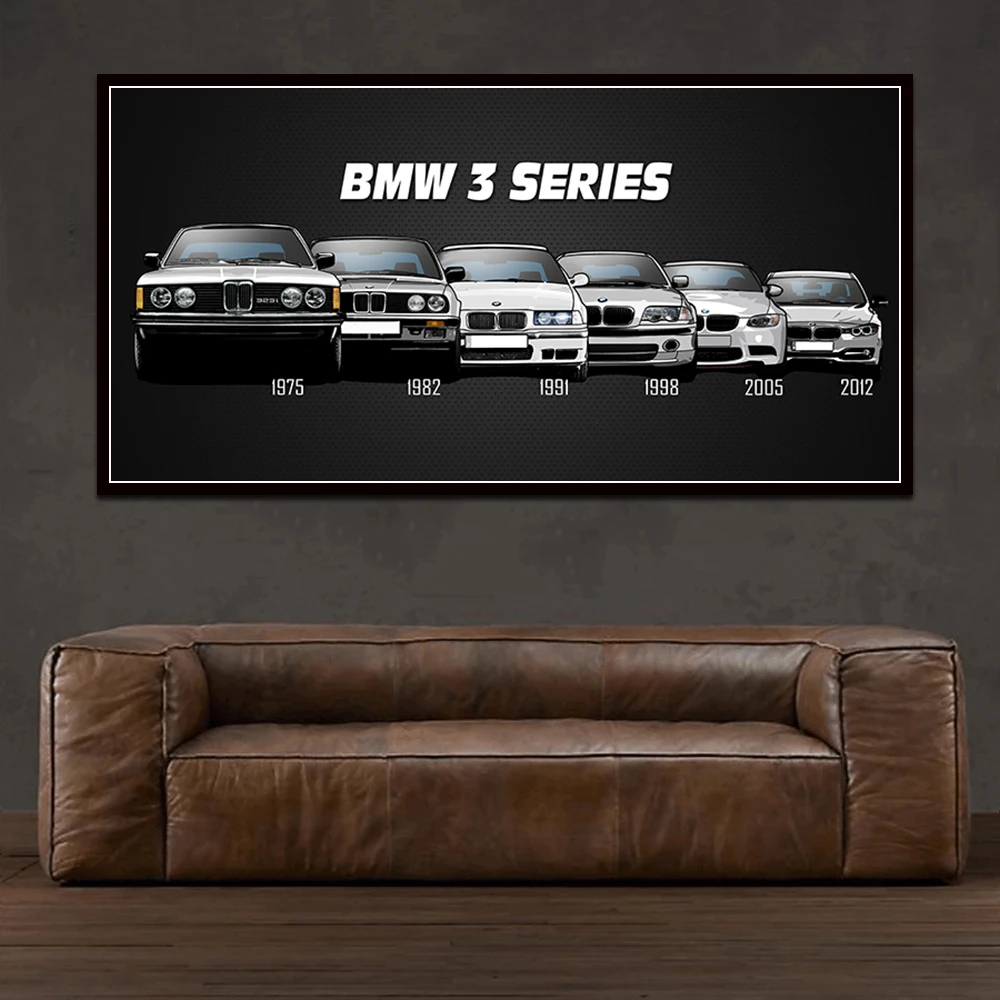 

Modern canvas oil painting wall art poster retro evolution car living room study home decoration free shipping