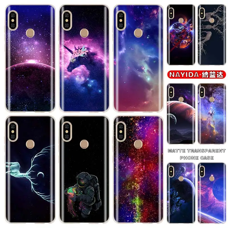 

Silicone Case For Xiaomi Redmi 10 9a 7a 8a Note 10 9 8 7 Pro Max 10s 9s 8T Prime 9at Cover Interstellar Purple Space Star