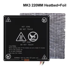 MK3 Heatbed 220*220*3mm 12V Aluminum Plate Hotbed Hot Plate with cable 3D Printer Parts For Mendel RAMPS 1.4 SKR V1.4 Turbo