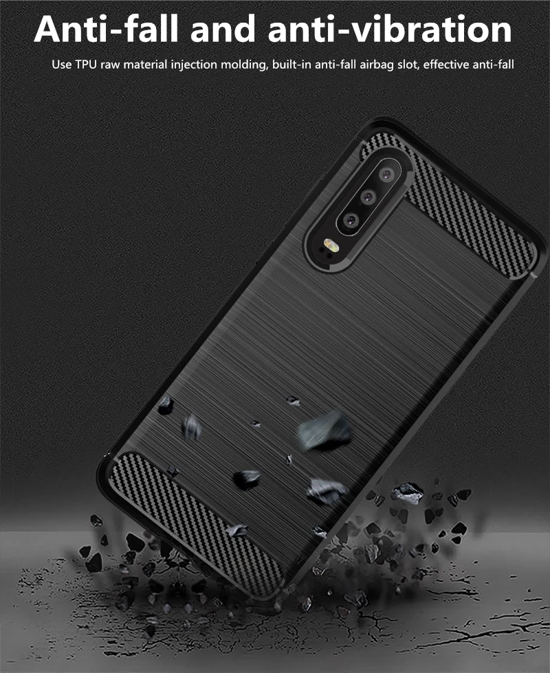 

For P30 Lite Anti-fall Silicone TPU Case For Huawei P30/P30 Pro Carbon Fiber Brushed Texture Silicone Soft Shell Fashion Cover
