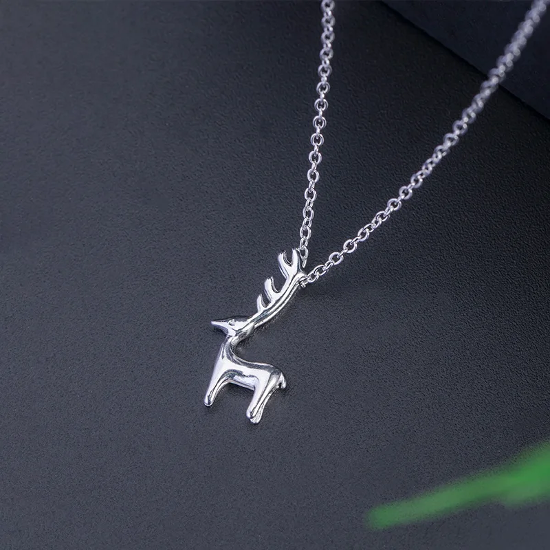 

Женское ожерелье из серебра 925 пробы с оленем