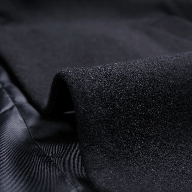 

iSurvivor 2021 Men's jacket black woolen men's autumn and winter jacket fashion Korean men's jacket coat warm solid color