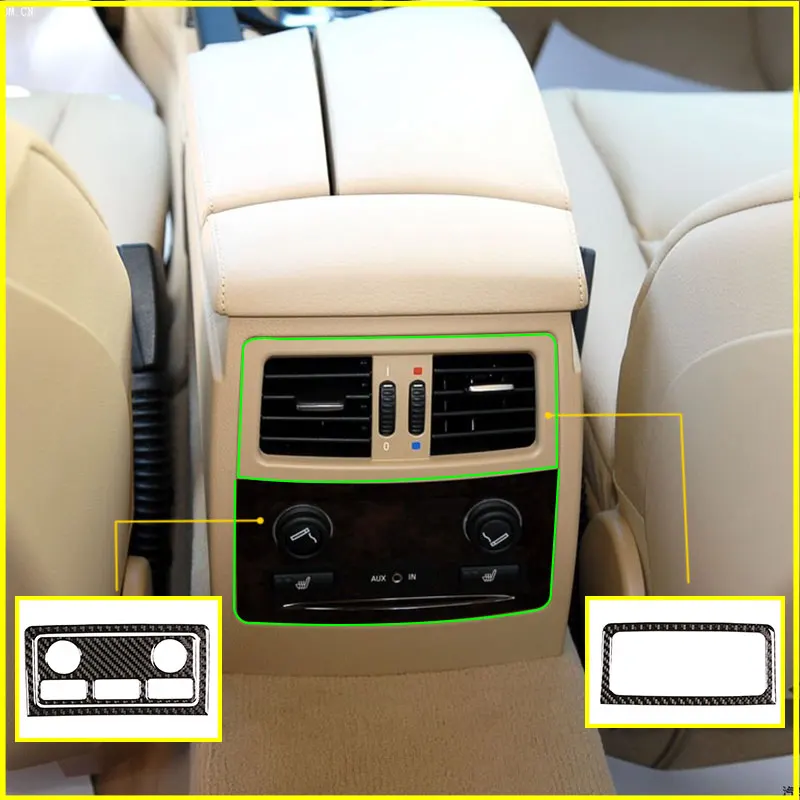 

Car Rear Exhaust Air Outlet Cigarette Lighter Panel Real Carbon Fiber For Bmw BMW 5 Series E60/E61 2004-2010 Car Accessories