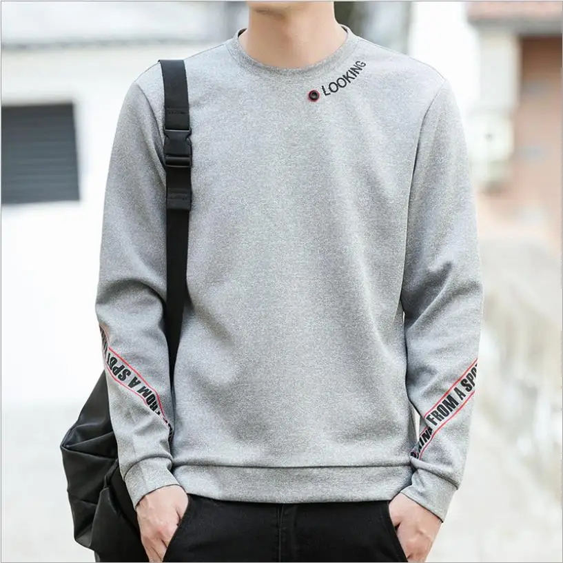 

2020 Spring and autumn new style man casual long sleeve sweatshirt male casual pullover sweatshirt fashion print bottom clothing