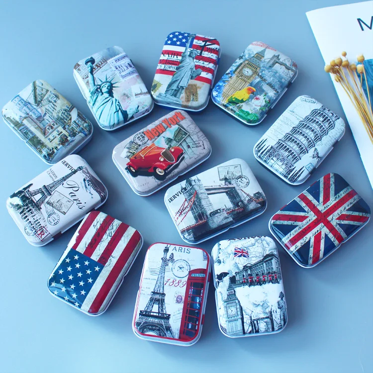 Новый Винтажный автомобильный жестяной ящик портативный мультяшный Сова