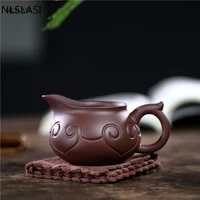 yixing classic purple clay fair cup cha hai raw ore purple mud teacup handmade tea set accessories household drinkware 210ml