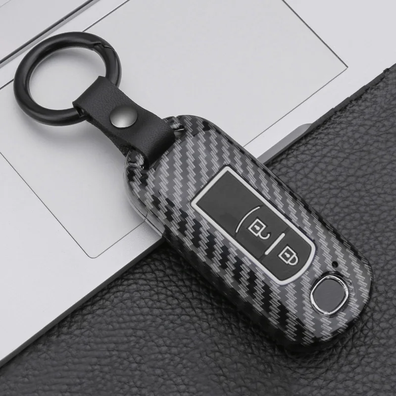 Автомобильный ключ чехол углеродное волокно зерна дистанционный пульт для Mazda 2 3