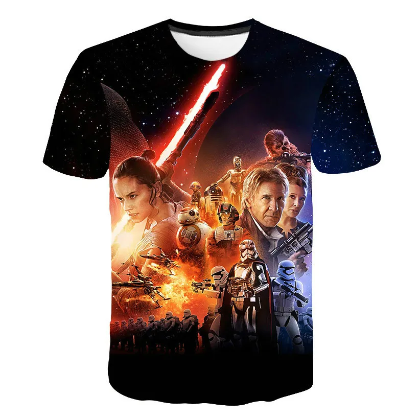 

2020 new summer men's and women's T-shirts, science fiction cartoon T-shirts, anime T-shirts