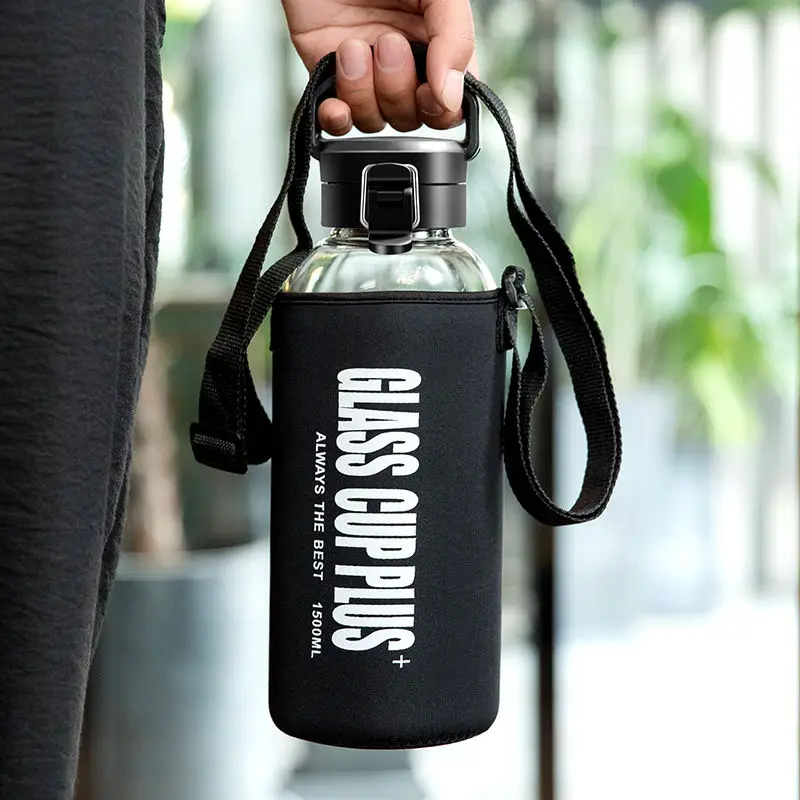 Супер емкость чашка для воды 2000 мл стеклянная креативная портативная летняя