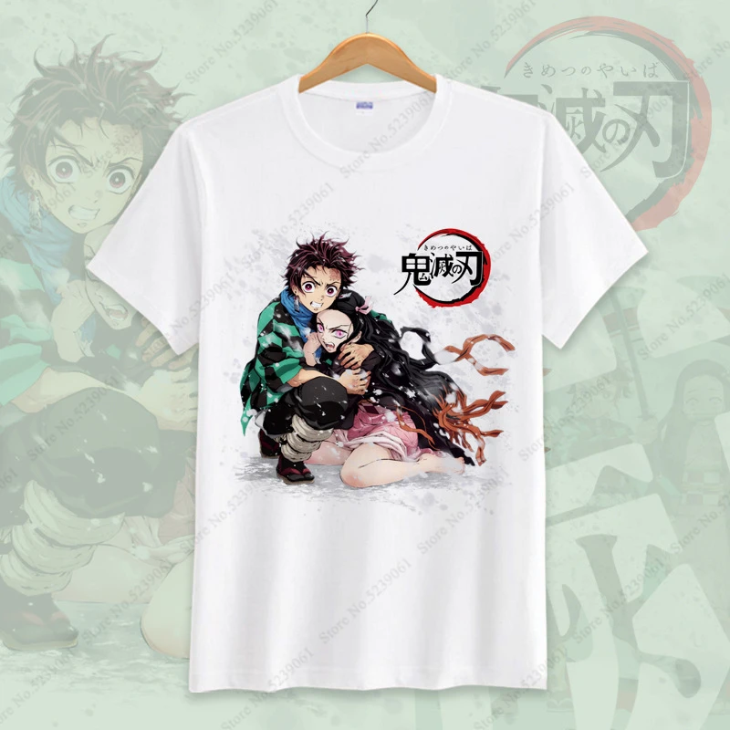 Demon Slayer Kimetsu No Yaiba/детская футболка для косплея; костюмы для мужчин и женщин; Японские футболки; топы; Kamado Tanjirou Nezuko; аниме; наряд - Цвет: 12