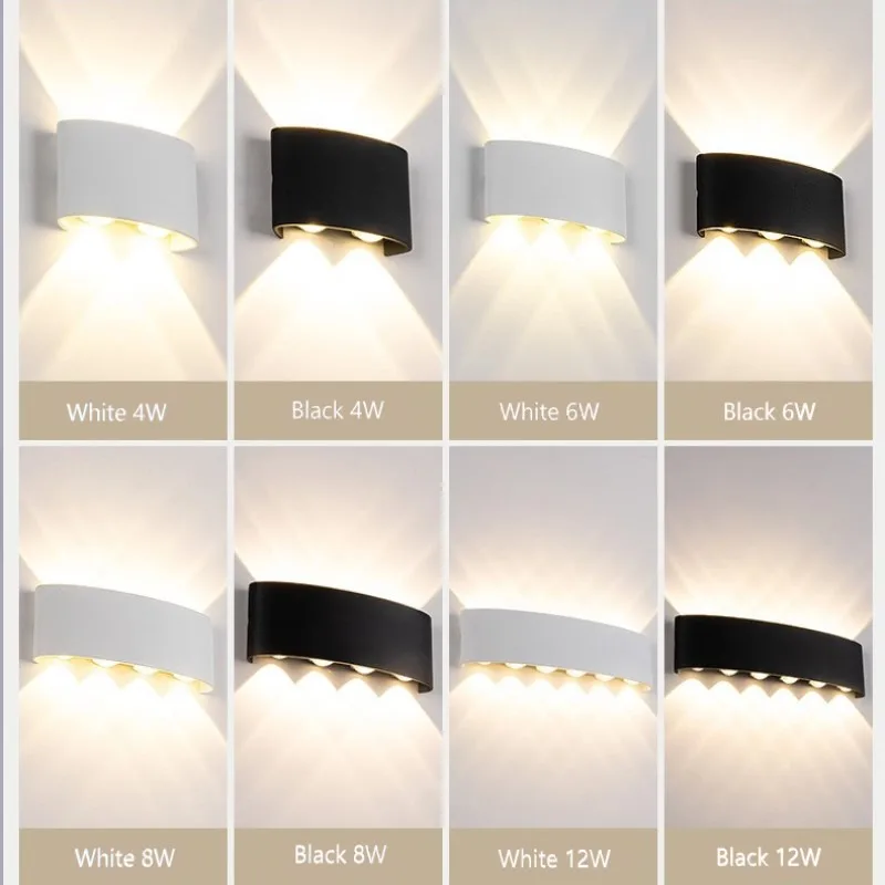 Современный алюминиевый светодиодный настенный светильник 10 вт 12 IP66 для улицы