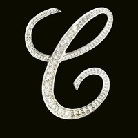 rshczy letter c cute brooch for women men rhinestones crystal silver color metal pins jewelry accessories christmas gift