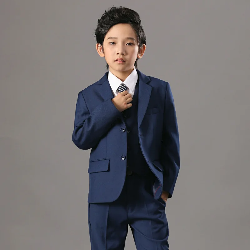 Свадебный пиджак для мальчиков с цветочным узором детский праздничный Блейзер