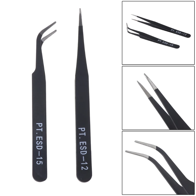 2 шт. щипцы для наращивания ресниц из нержавеющей стали|Пинцеты бровей| |